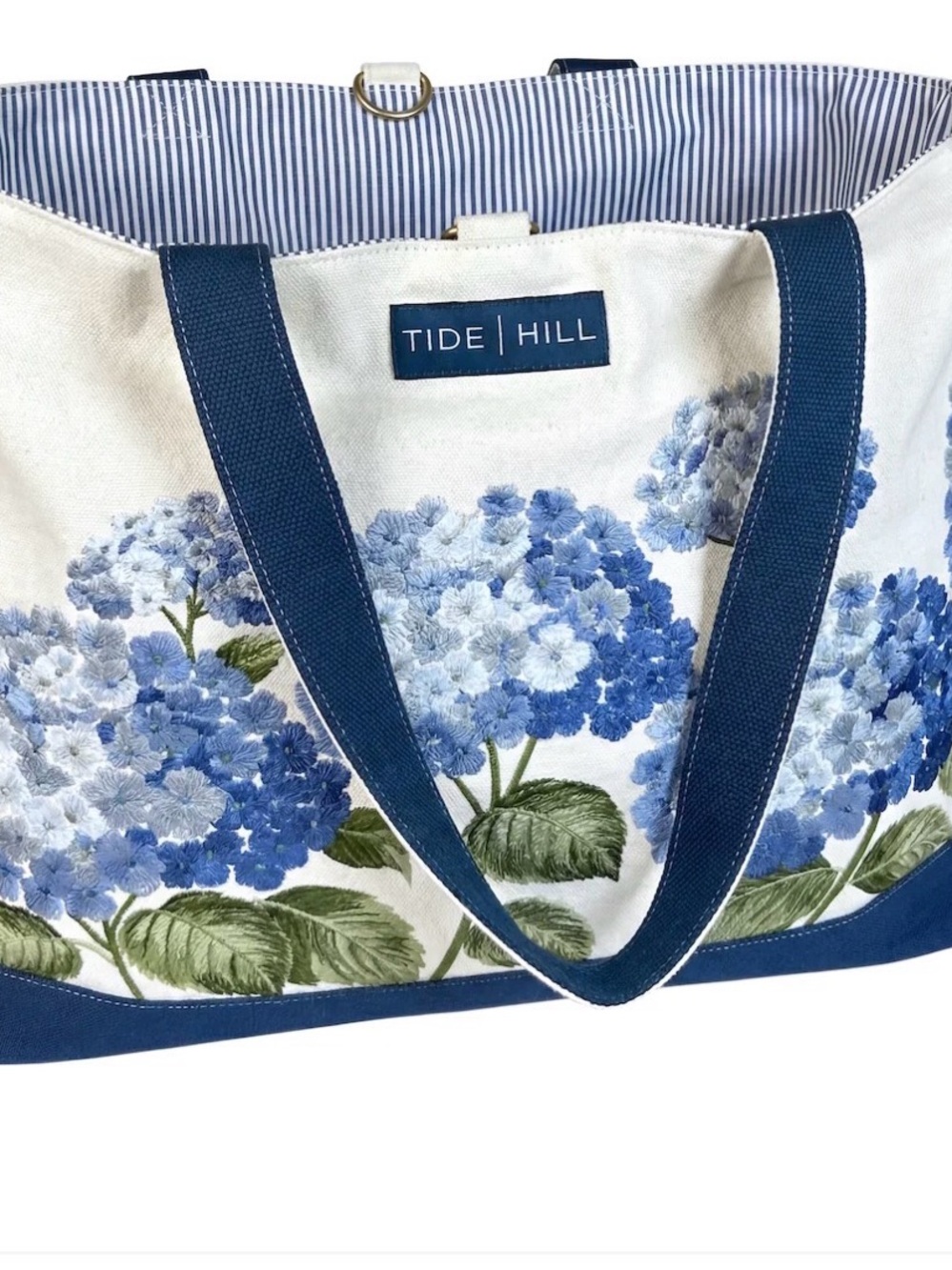 Tide Hill Blue Hydrangea Canvas Tote